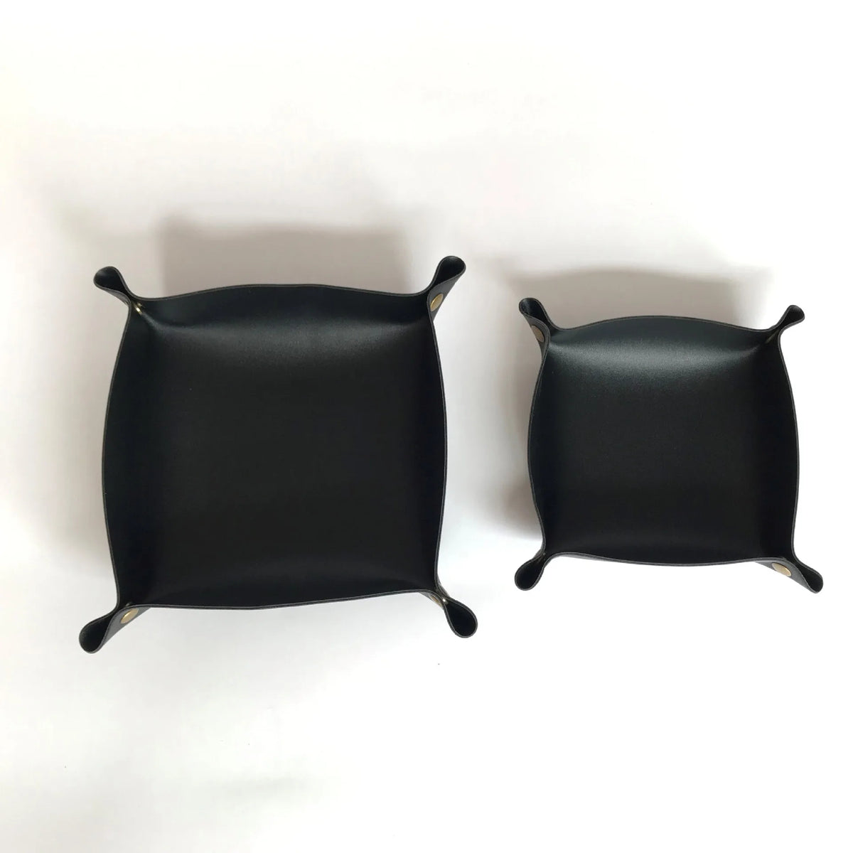 plateau rangement pliable simili cuir clés bijoux accessoires moderne