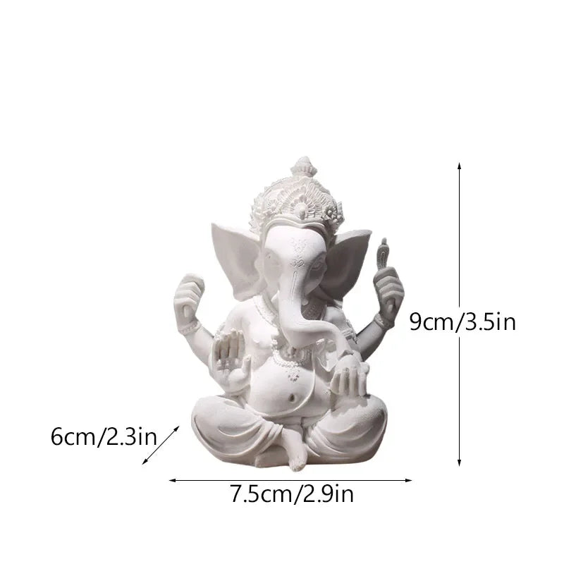 statues religieuses hindoues blanc texture granulée détails sculptés classique feng shui décoration intérieure