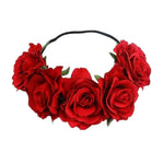 couronne fleurs artificielles bohème multicolore élastiquée femmes fêtes