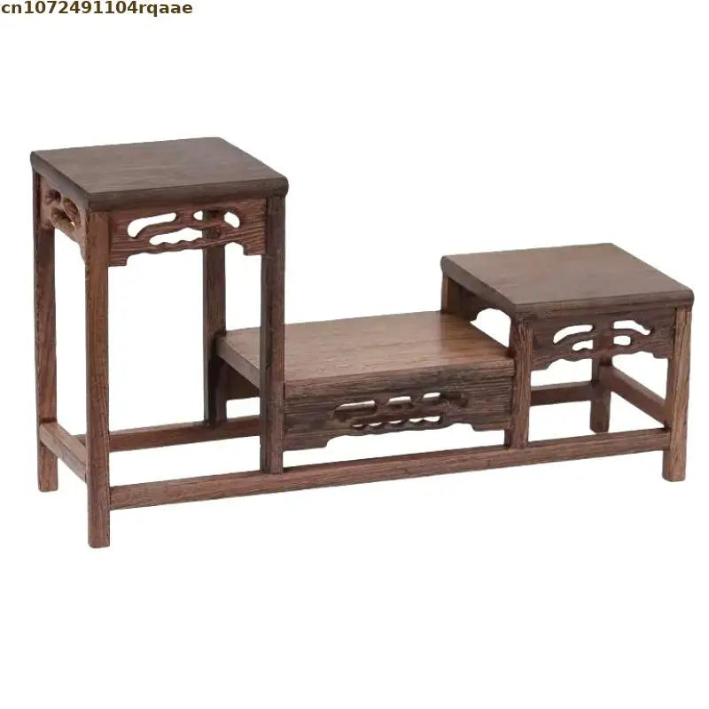 support pot bois sculpté banc tabouret traditionnel décoration patio étagère plant stand organisateurextérieurintérieur
