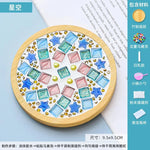 coasters mosaïque multicolores créatifs artisanal diy bambou transparents opaques