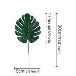 feuilles palmier artificielles vertes décorations tropicales naturelles mariage extérieur jardin fête maison