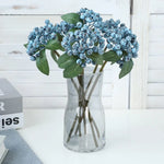 Bouquet artificiel baies rouge bleu vert feuilles naturel intérieur extérieur 30CM