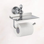 accessoires salle bain chrome cristaux motifs dorés porte savon dentifrice serviettes goblets sèche cheveux