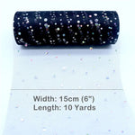 tulle paillettes bleu rose vert violet noir blanc 15cm 10yards polyester décoratif mariage anniversaire