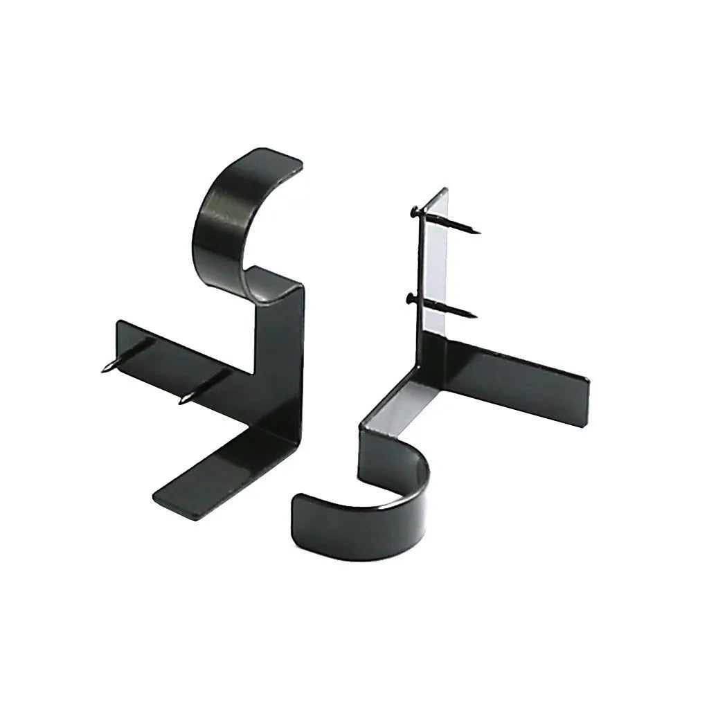 supports murals modernes rideaux noir argent simples opaques fixations fonctionnellements