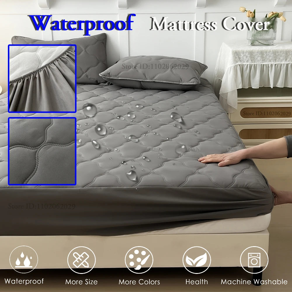 housse matelas imperméable matelas anti acariens coton polyester gris blanc moderne