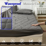 housse matelas imperméable matelas anti acariens coton polyester gris blanc moderne