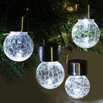 guirlande lumineuse solaire multicolore moderne clips texture craquelée extérieure jardin led