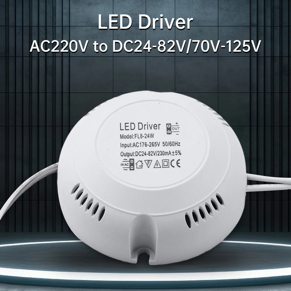 driver led alimentation transformateur éclairage 8w 12w 18w 24w 36w blanc moderne 24v 82v