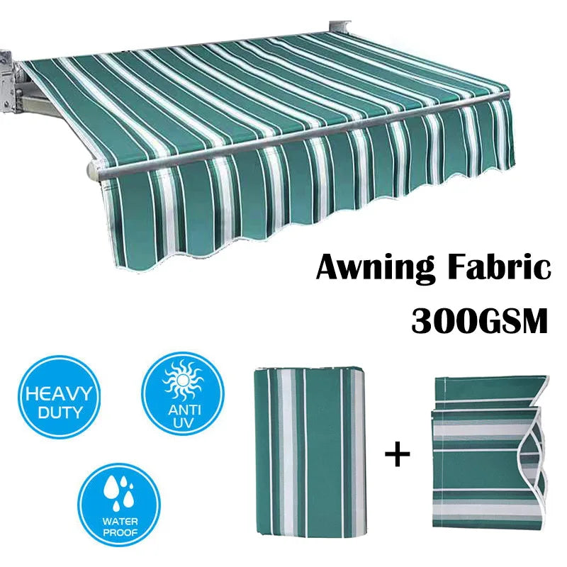 toile d'ombrage vert rayures horizontales moderne enduit pu opaque grande dimension personnalisableextérieur