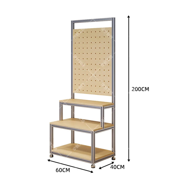 étagère modulaire aluminium gris bois clair moderne stockage organisateur cuisine garage blancs