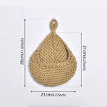 paniers rangement crochet rustique beige respectueux environnement boho chic decoration cuisine