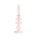 supports bougies rose transparent moderne minimaliste sans motif décoration intérieure chandelles mariage tables
