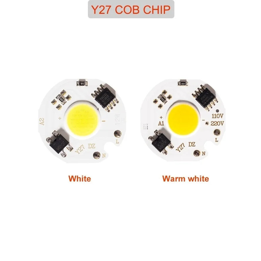 puce led cob projecteur faisceau large blanc chaud montage direct ic intelligent 220v