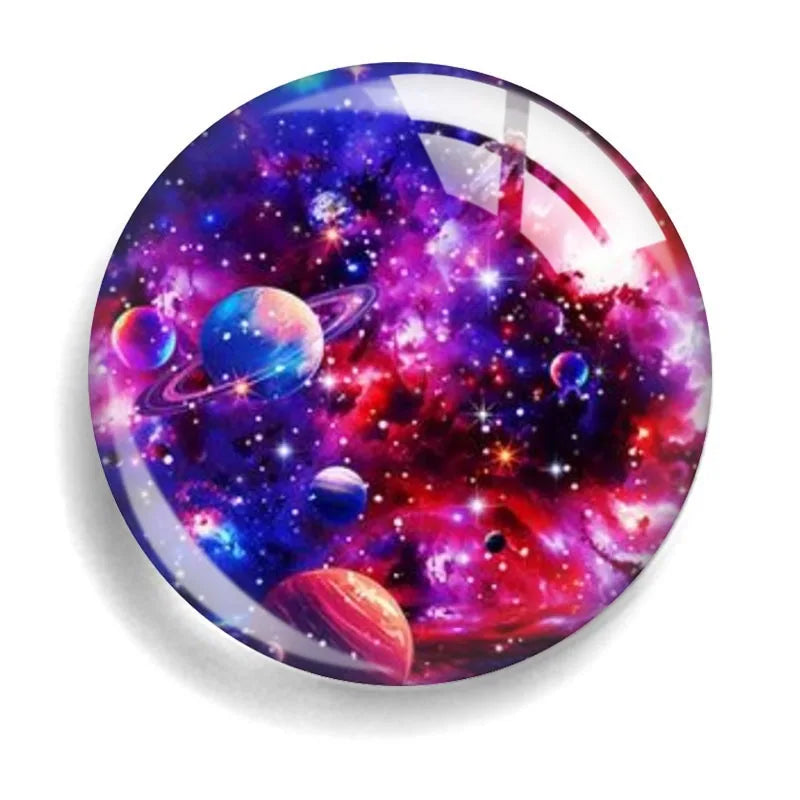 aimants réfrigérateur verre planètes galaxies nébuleuses adhésifs forts décoration moderne