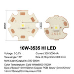 LED haute puissance 10W blanc froid 6500K 8mm 10mm 12mm 14mm 16mm 20mm moderne