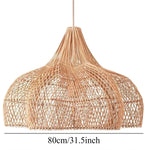lampe suspendue rotin tissé naturelle moderne 60 80 cm bohème salon rustic