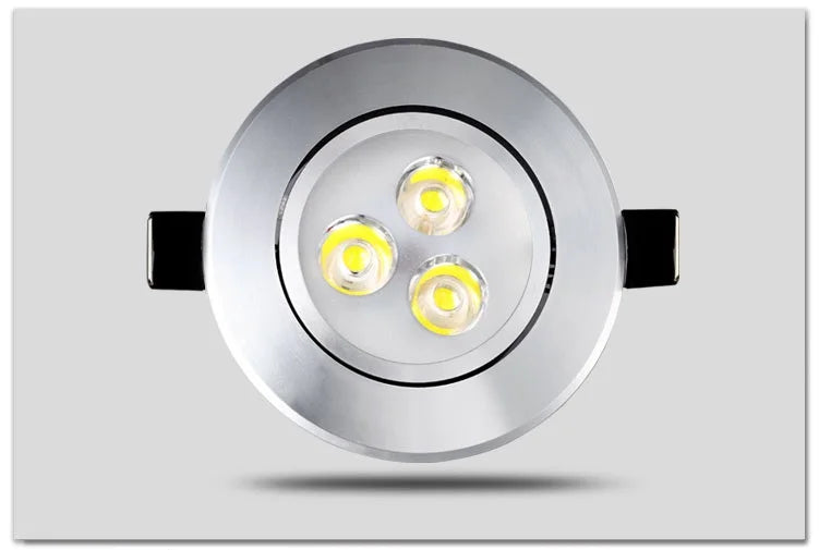 Spot LED moderne argenté clips facile 3W blanc chaud