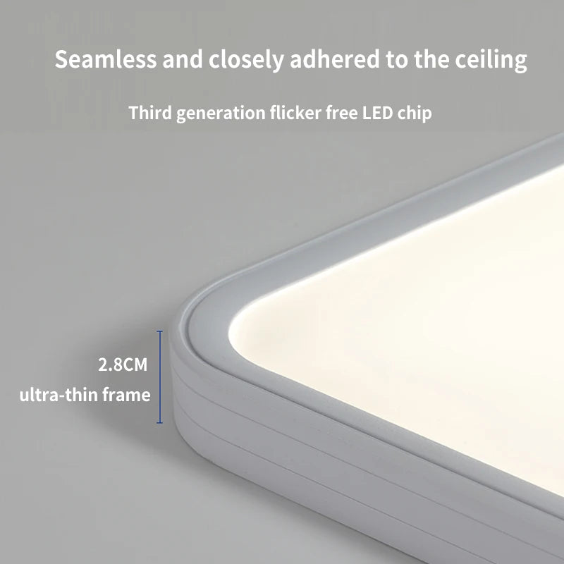 plafonnier led carré blanc ultra fin moderne luminaire salon chambre salle manger
