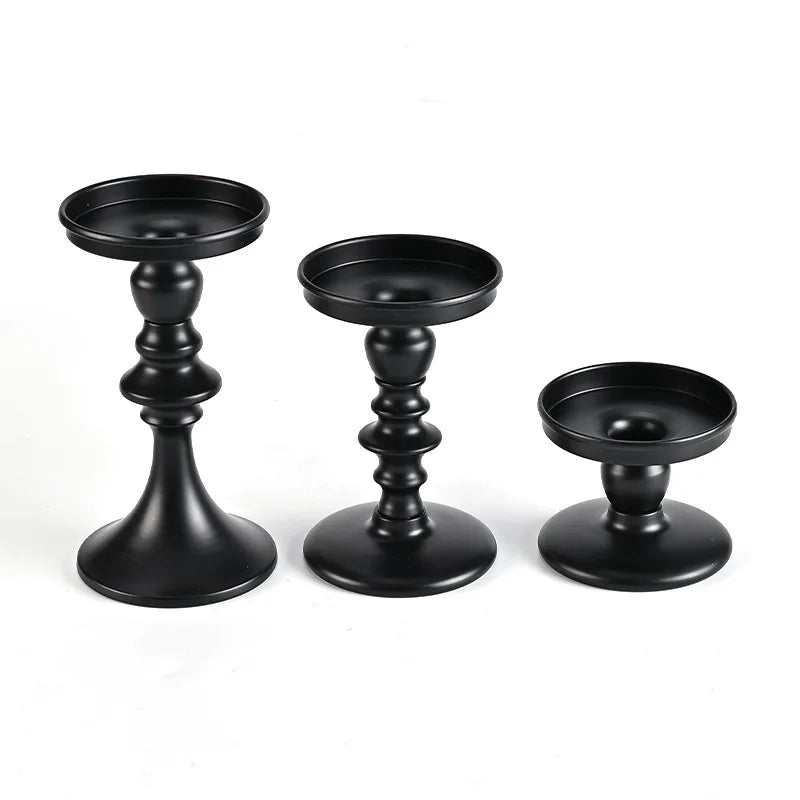 bougeoir fer noir mat classique décoration romantique mariage cadeau couple valentin