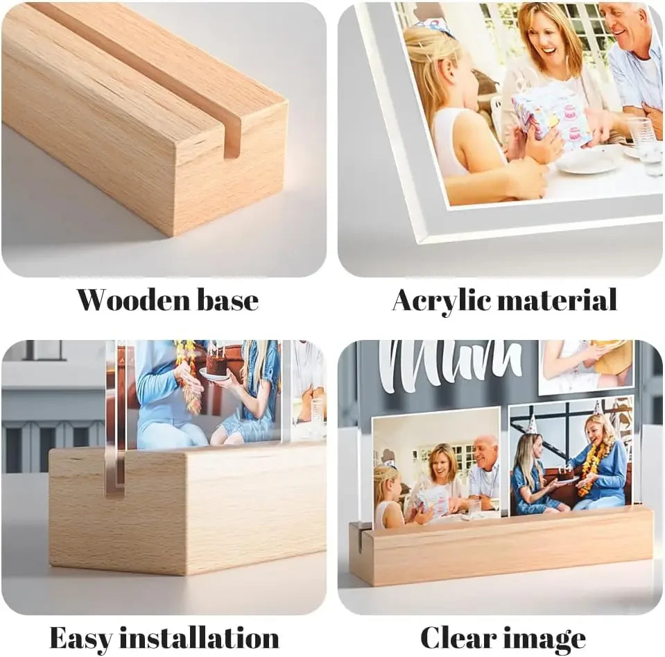 Cadre coeur lumineux personnalisé Ombre Interieur
