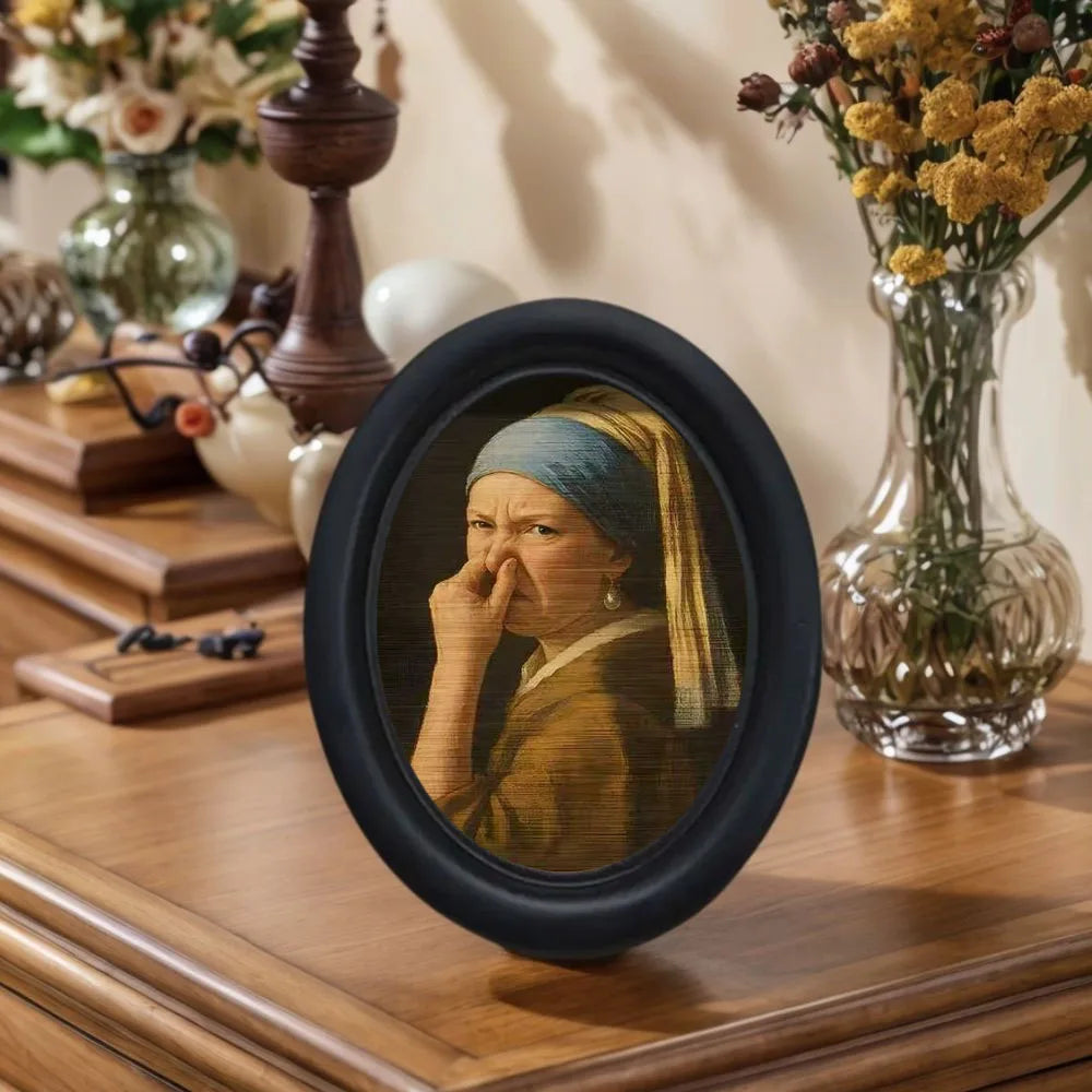 décoration murale classique cadre noir peinture reproduit ancien chambre erotique miniature