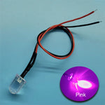 Diodes led rouges bleues vertes transparentes pré câblées 12V ronde modernes 20cm