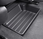 rangement sous siège voiture moderne boite adhésive noir lisse opaque léger lumière