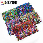 frange pailletée multicolore dentelle perlée élastiquée jupe élégante décoration vêtement textile maison DIY