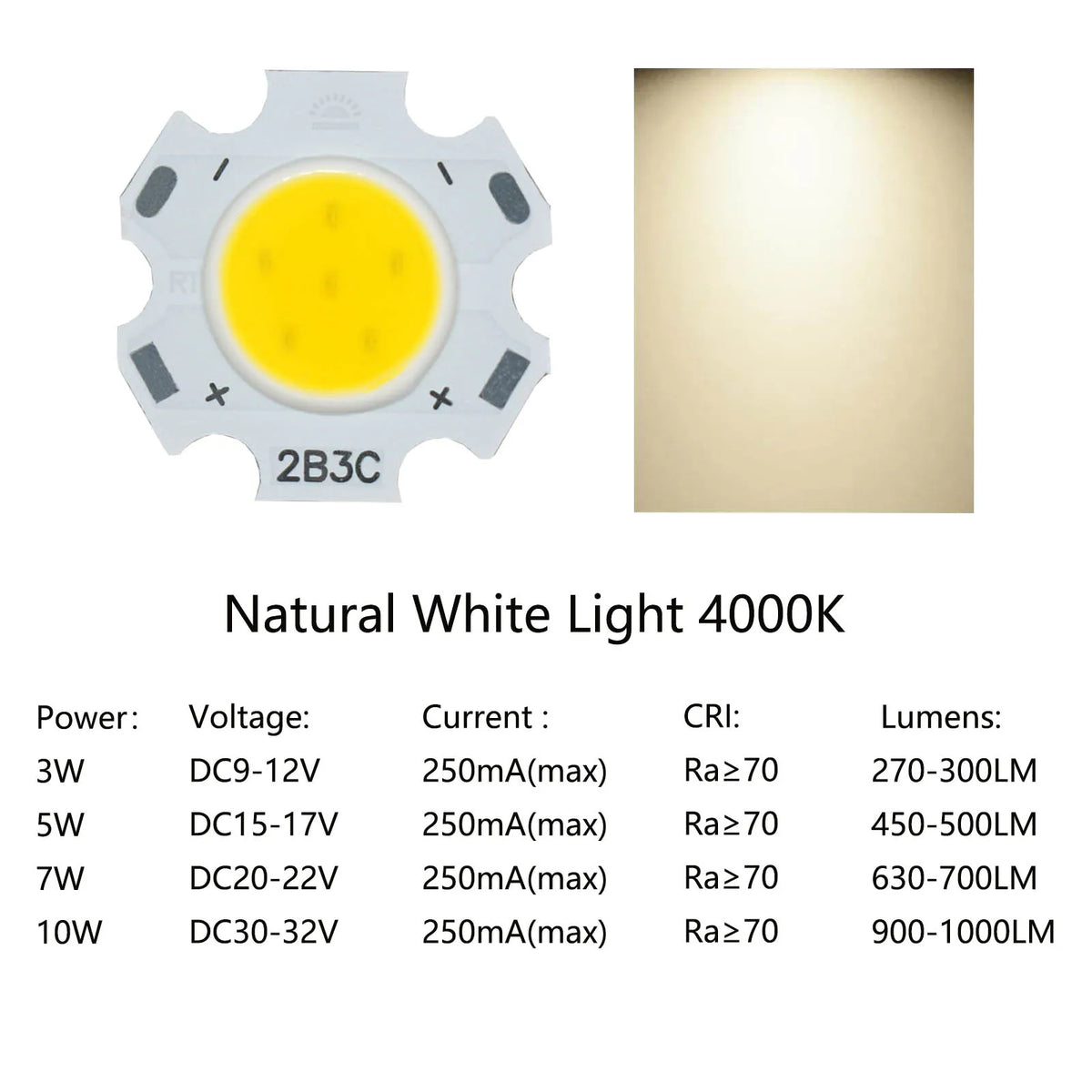 ampoule led 10w 5w 3w blanc chaud froid 3000k 6500k 900lm 500lm downlight modernes