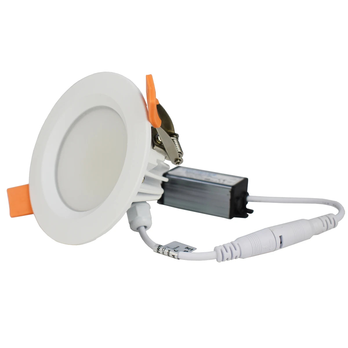 spot led encastré blanc aluminium moderne étanche dimmable salle bain intérieur rond