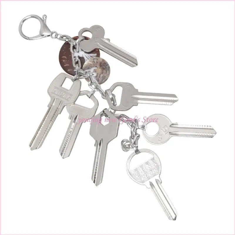 porte clés moderne argenté boucle clé chaîne minimaliste fashion ornement noël