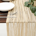 table runner moderne beige rouge blanc mariage maison solide rayures horizontales opaque voile