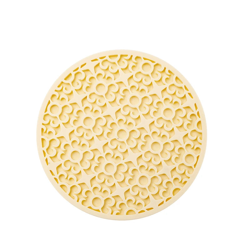 coasters perforés silicone moderne antidérapants diverses couleurs domestiques