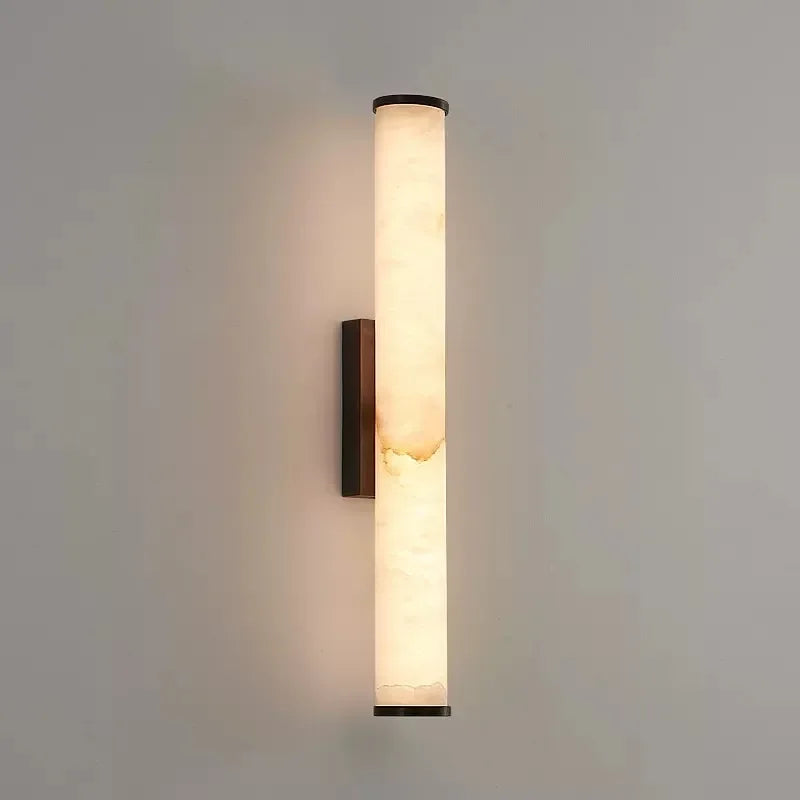 lampe murale moderne marbre blanc doré fixée mur câble électrique opaque chinois chambre coucher