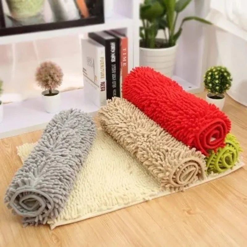 tapis bain acrylique antidérapant solide moderne doux couleur beige rose gris marron bleuclair