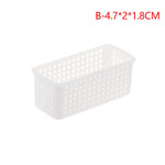 boîtes rangement bleu clair blanc maille fine modernes pratiques sans fixation visible