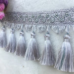 ruban franges or blanc rouge gris broderie dorée classique decoration mariage couture artisanat