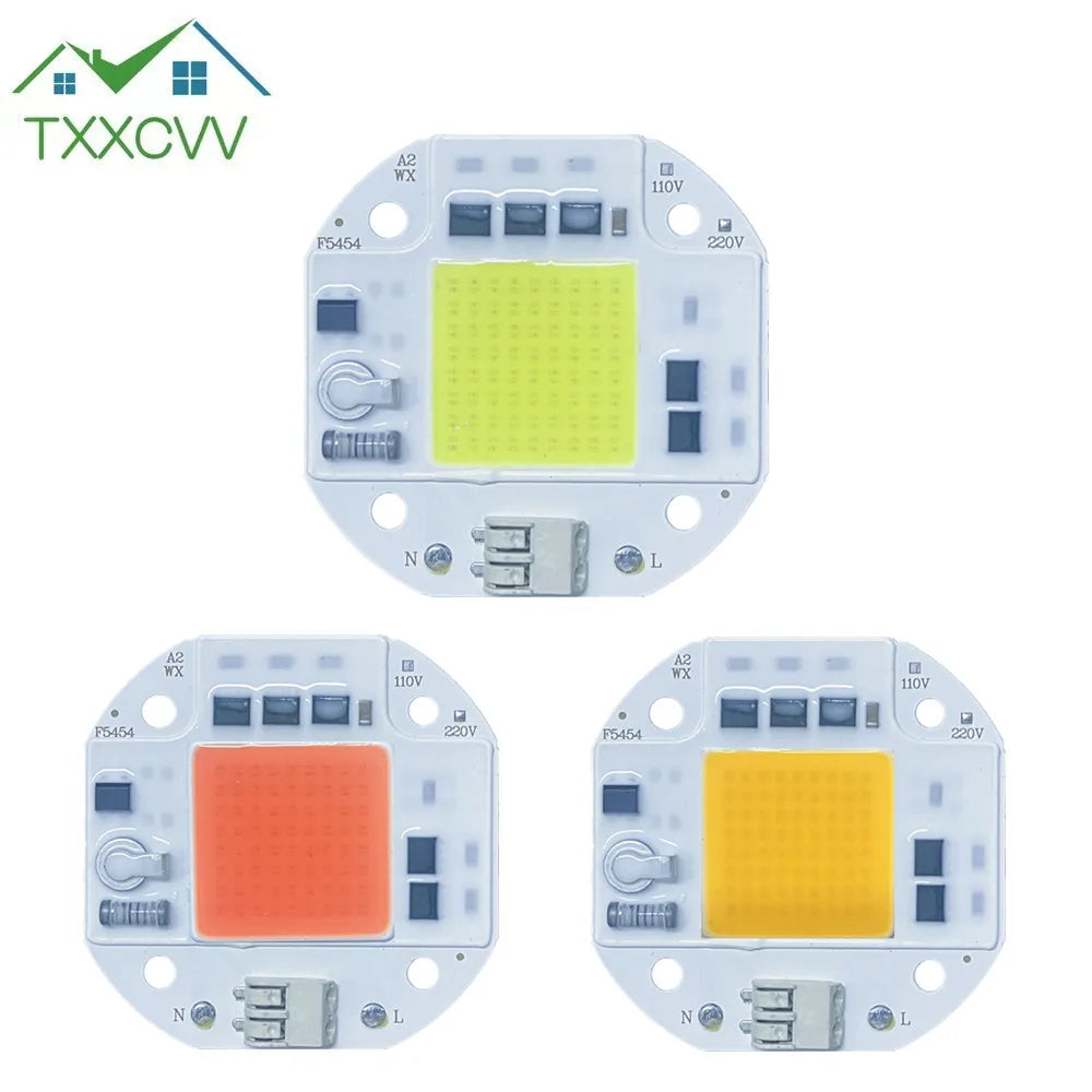 Chip LED COB 50W 70W 100W blanc orange full spectrum connecteurs solderless modernes