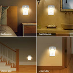 mini lampe nuit motion sensor led adhésive chambre moderne blanc auto on off