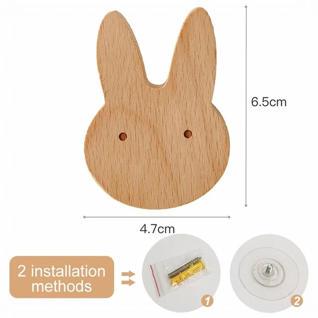 porte clés bois animal dessiné étoile lune nuage cœur éléphant girafe hippo cheval lion