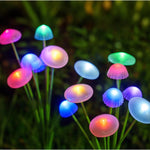 lumière solaire extérieure moderne forme champignon multicolore clips semi transparentes verte bleue rose