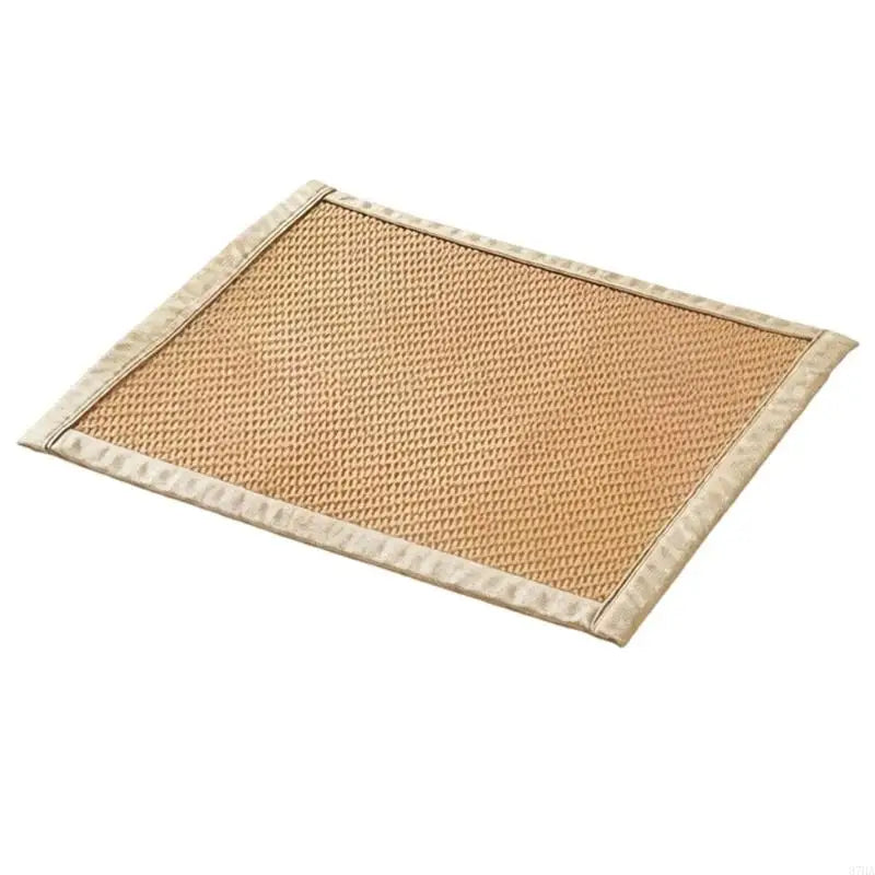 coussin chaise tissé bambou vert olive marron clair moderne 45x45cm 50x50cm mousse pu