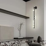 applique murale moderne minimaliste lumière led noir blanc doré deco chambre coucher interrupteur bouton