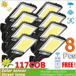 lampe rue solaire moderne noire led ip65 extérieure capteur mouvement fixée vis