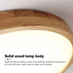 lampe bois naturel grain fin moderne pmma led 6000k 3000k télécommande