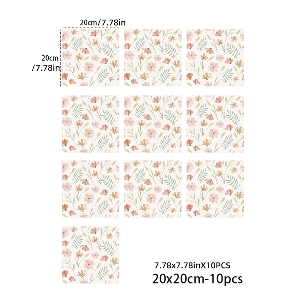 décoration murale stickers fleurs modernes multi couleurs auto adhésifs imperméables pvc maison chambre