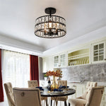 lustre moderne élégant transparent strass argenté noir doré éclairage intérieur salle manger couloir