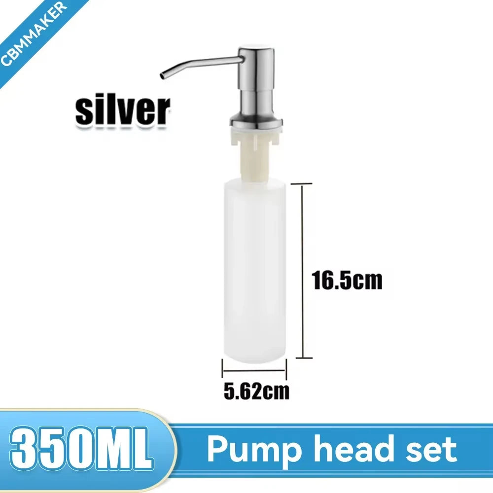distributeur savon liquide mains acier inoxydable mousse blanc noir moderne fixations extensions joints